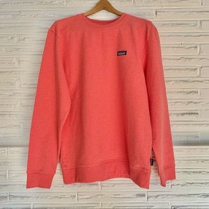 Patagonia Men's P-6 Label Uprisal Crew Sweatshirt size medium coral